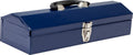 16" Portable Steel Tool Box with Metal Latch Closure, Blue N3357