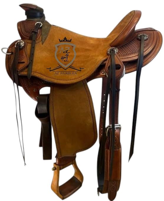 Roughout Western Ranch Saddle with Deep Seat B17556