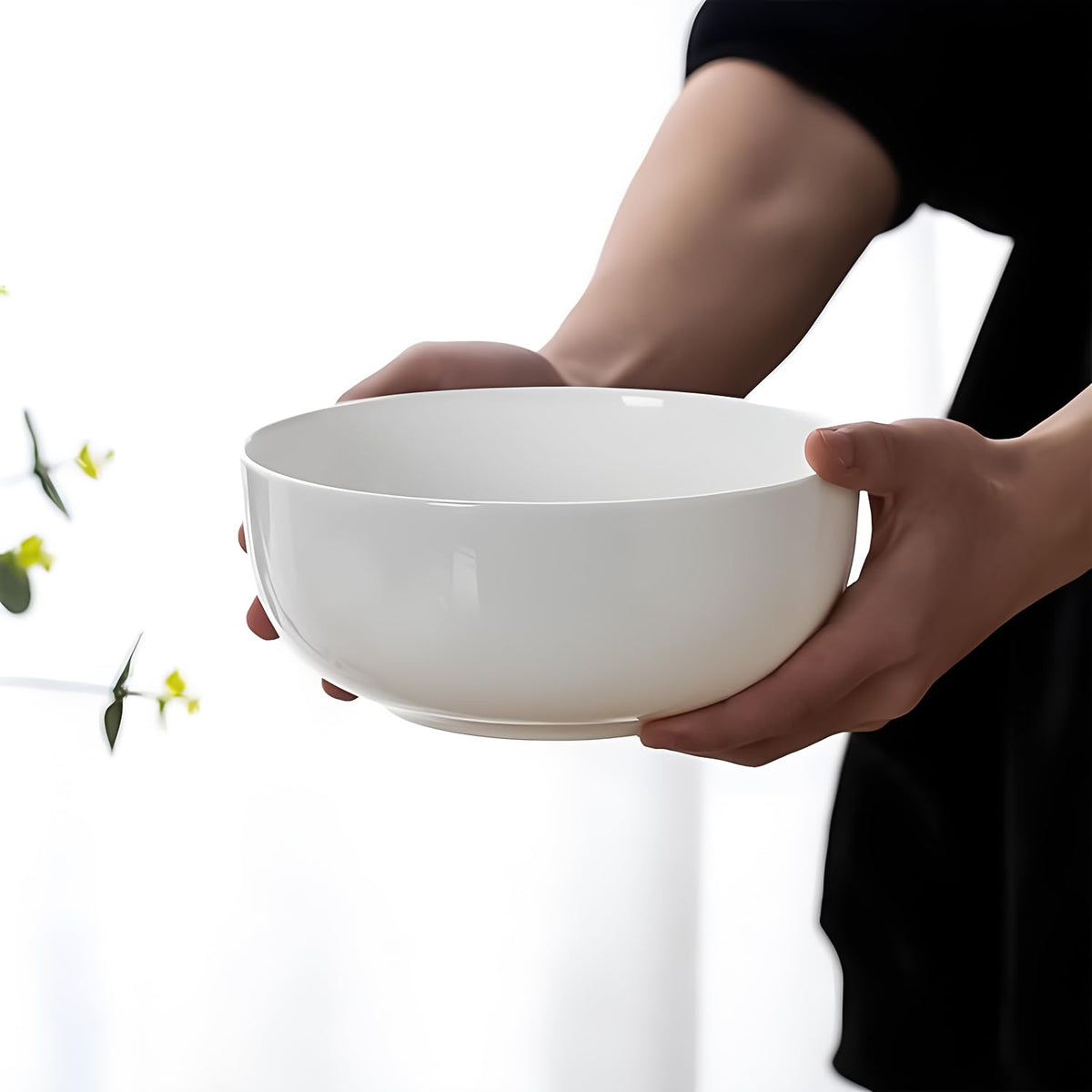 40 oz Off White Ceramic Soup Bowls Set of 4 M370