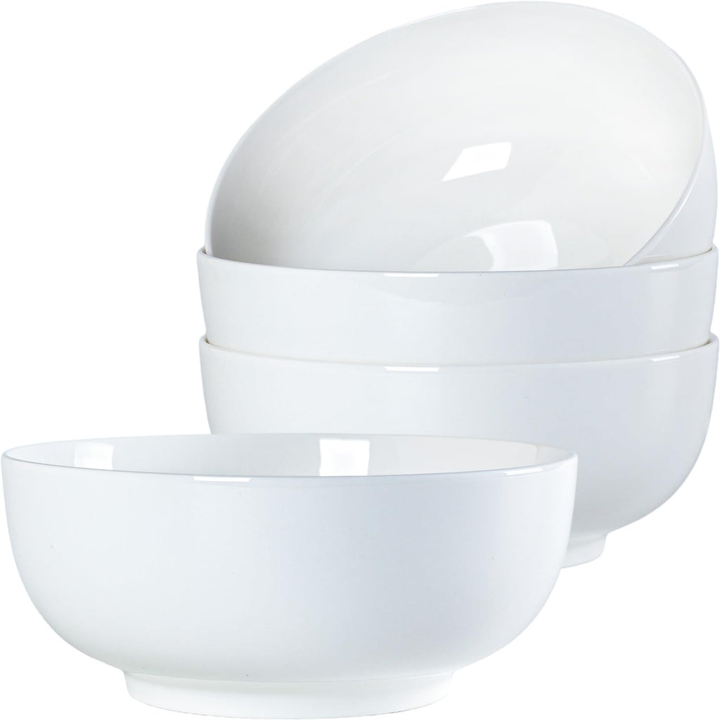 40 oz Off White Ceramic Soup Bowls Set of 4 M370