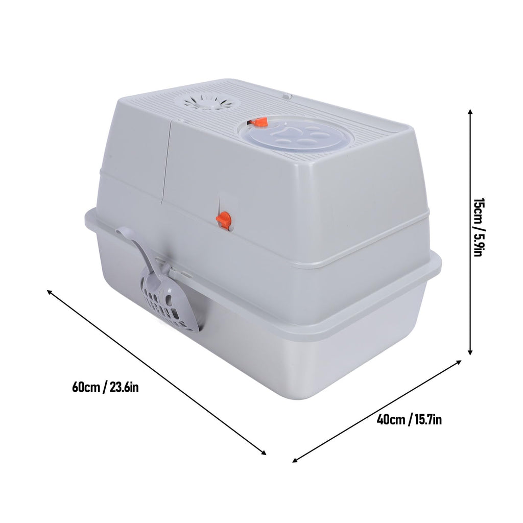 Enclosed Stainless Steel Extra Large Cat Litter Box D645