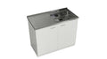 White 39 in Kitchen Sink Cabinet with Stainless Steel Top Q5180