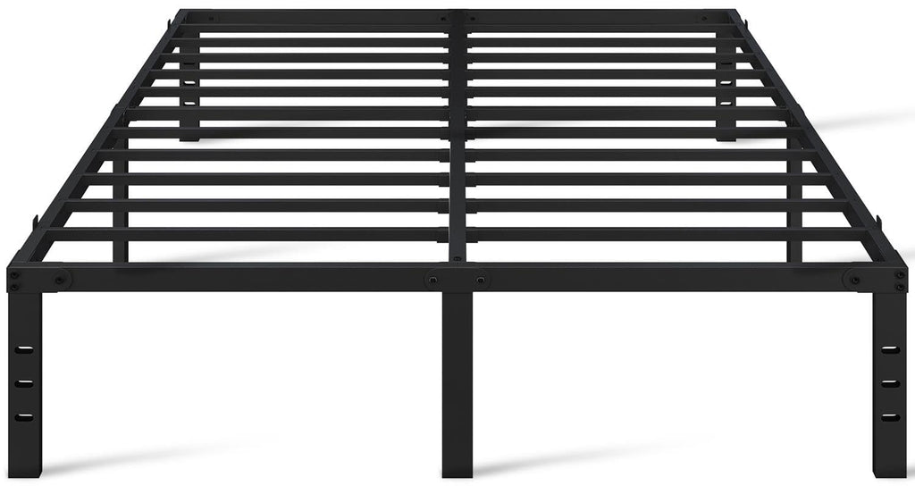 14 Inch Queen Size Black Metal Platform Bed Frame V6212