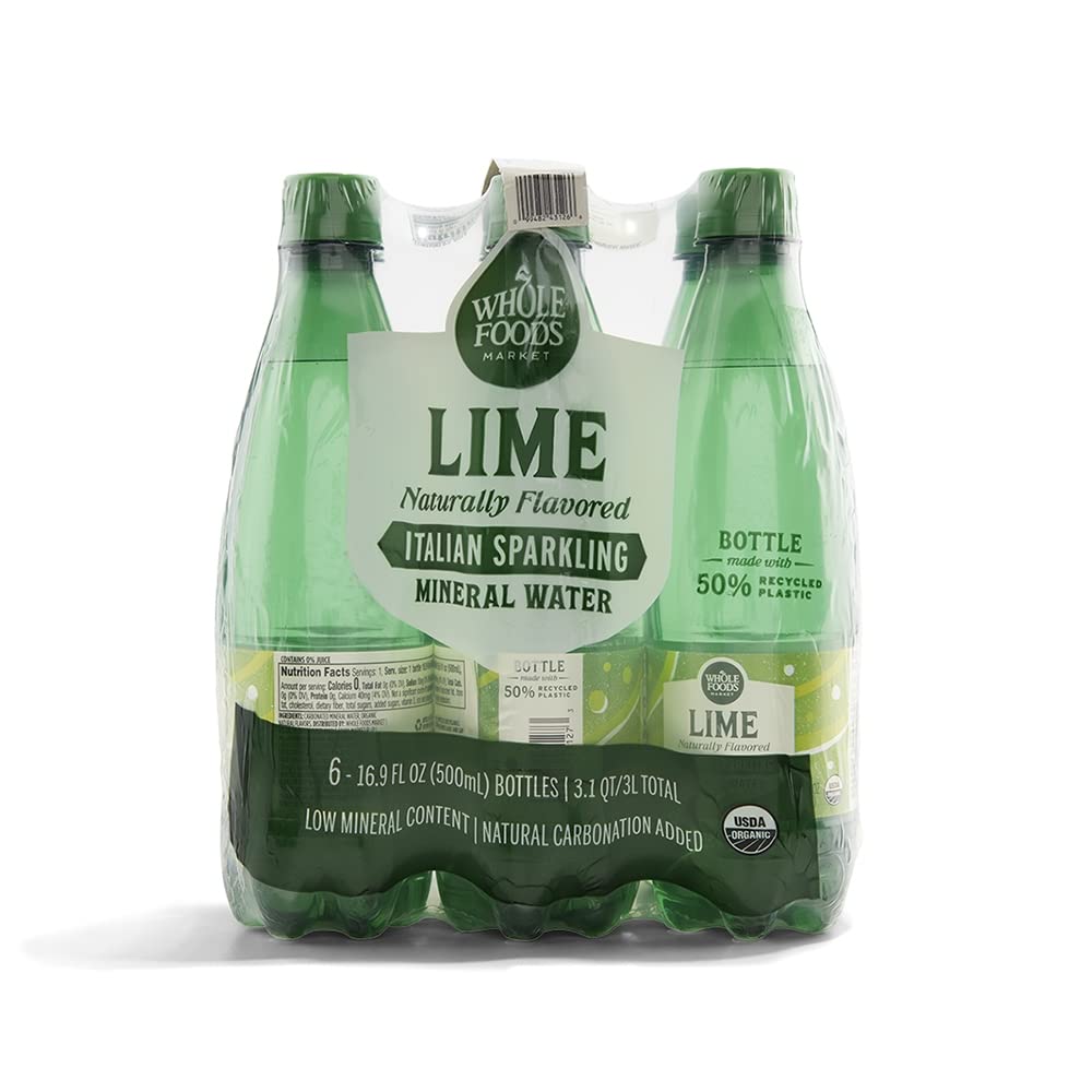 Organic Italian Lime Sparkling Mineral Water 6 Pack Y8281