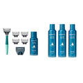 Razor Set with 5 Blade Refills, Travel Blade Cover, 2 oz Shave Gel & 3 Pack Shave Gel L559