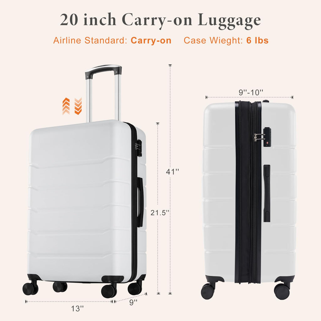 20 Inch Carry On Luggage with Spinner Wheels W537145