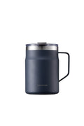 Navy 16 oz Stainless Steel Insulated Coffee Cup with Lid and Handle C692