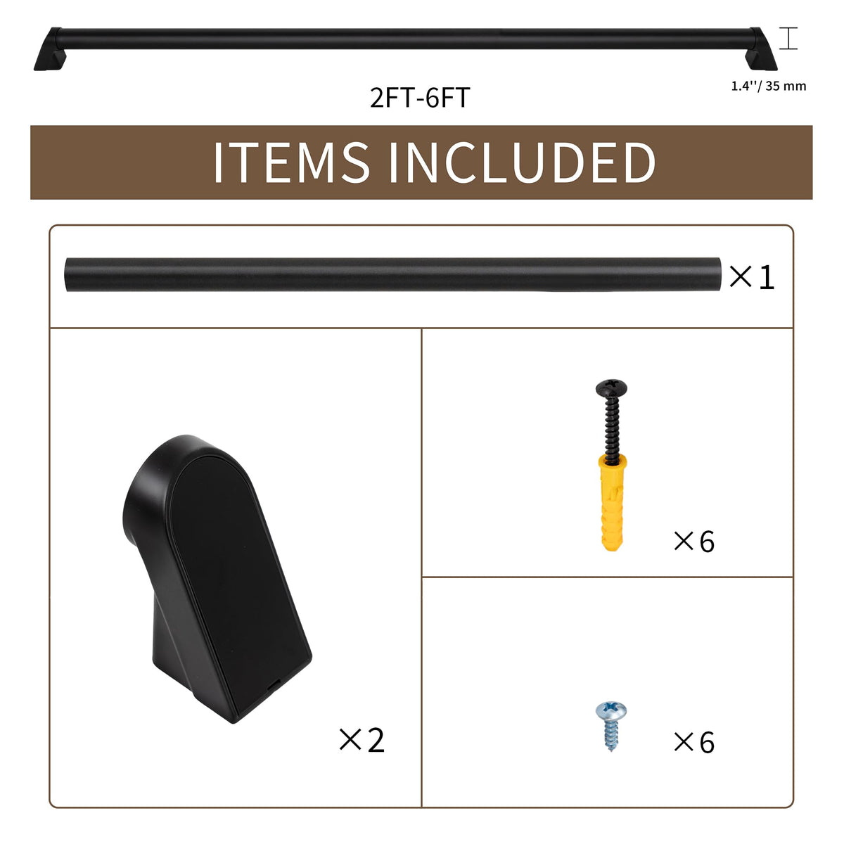 3 FT ADA Compliant Aluminum Handrail Set L514213
