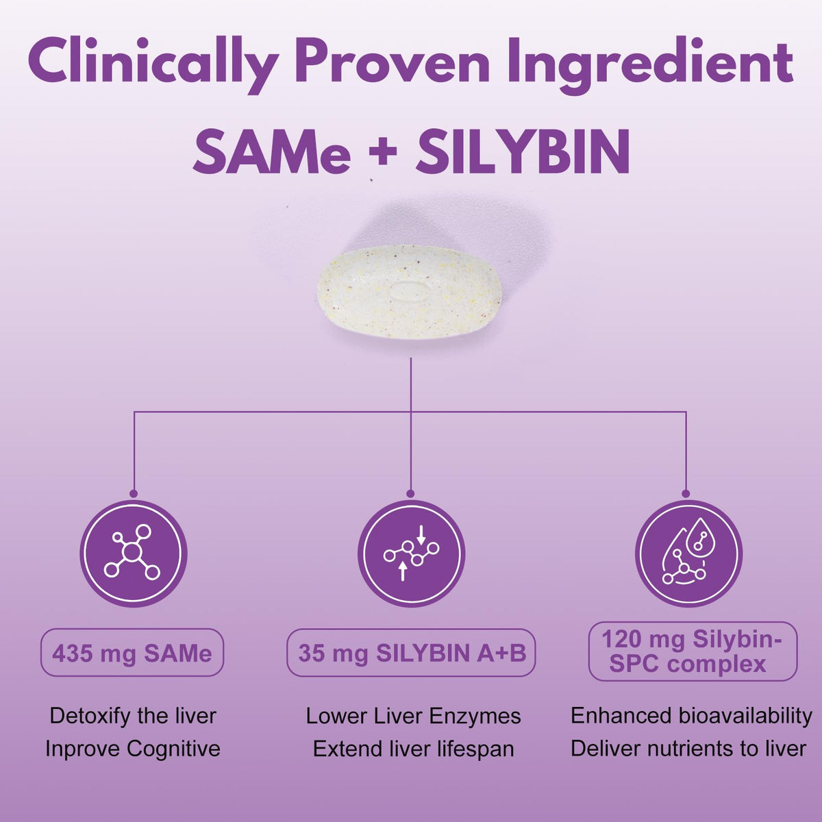 Large Dog Liver Support with 425 mg S-Adenosylmethionine & Silybin A+B, 30 Tablets L15068