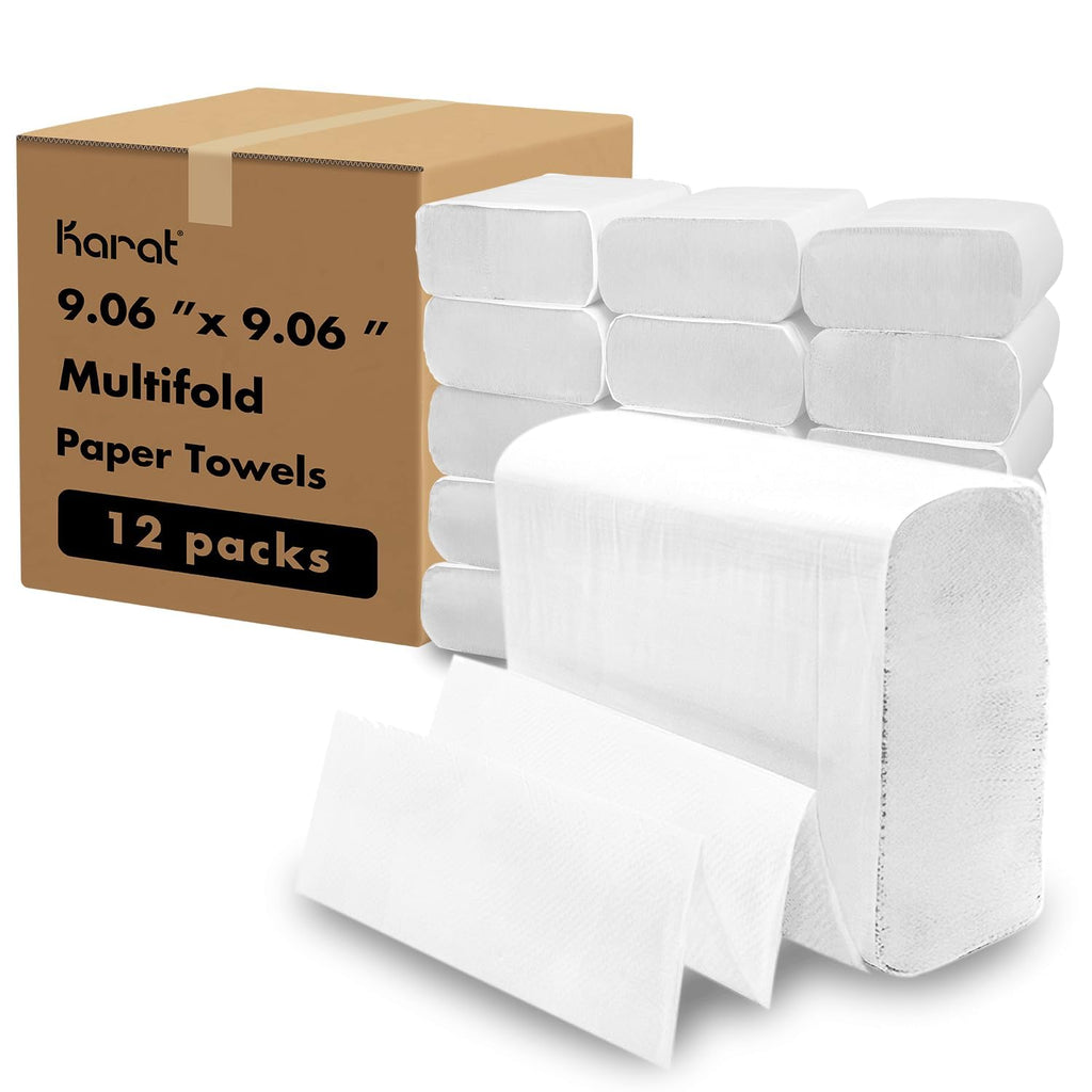Multifold Paper Towels, Kraft, 334 Sheets X 12 Packs, Recycled Fibers P87085