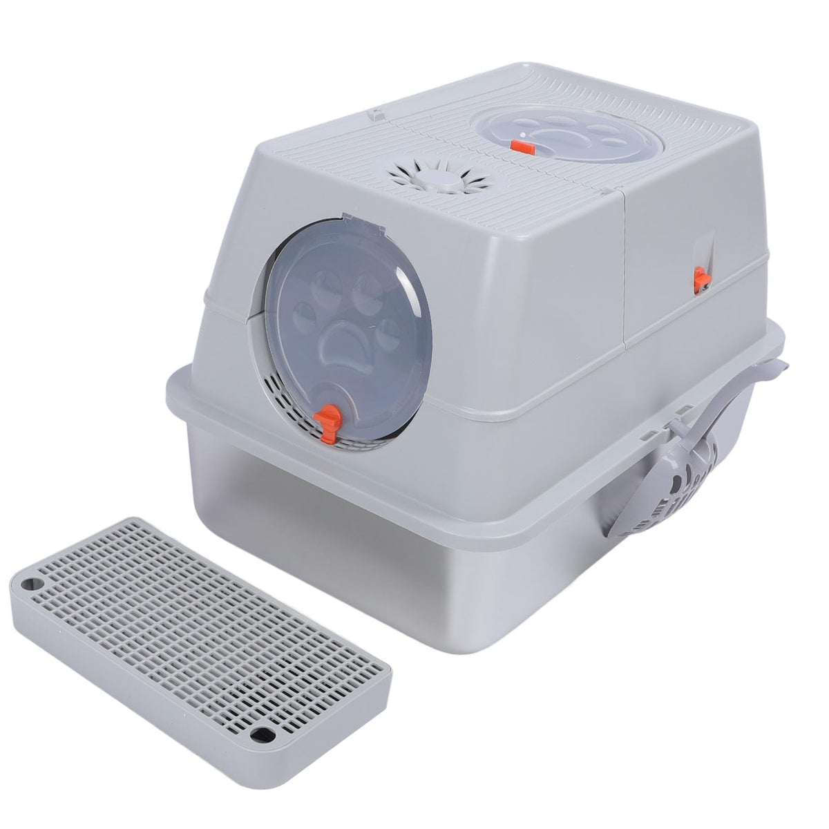Enclosed Stainless Steel Extra Large Cat Litter Box D645