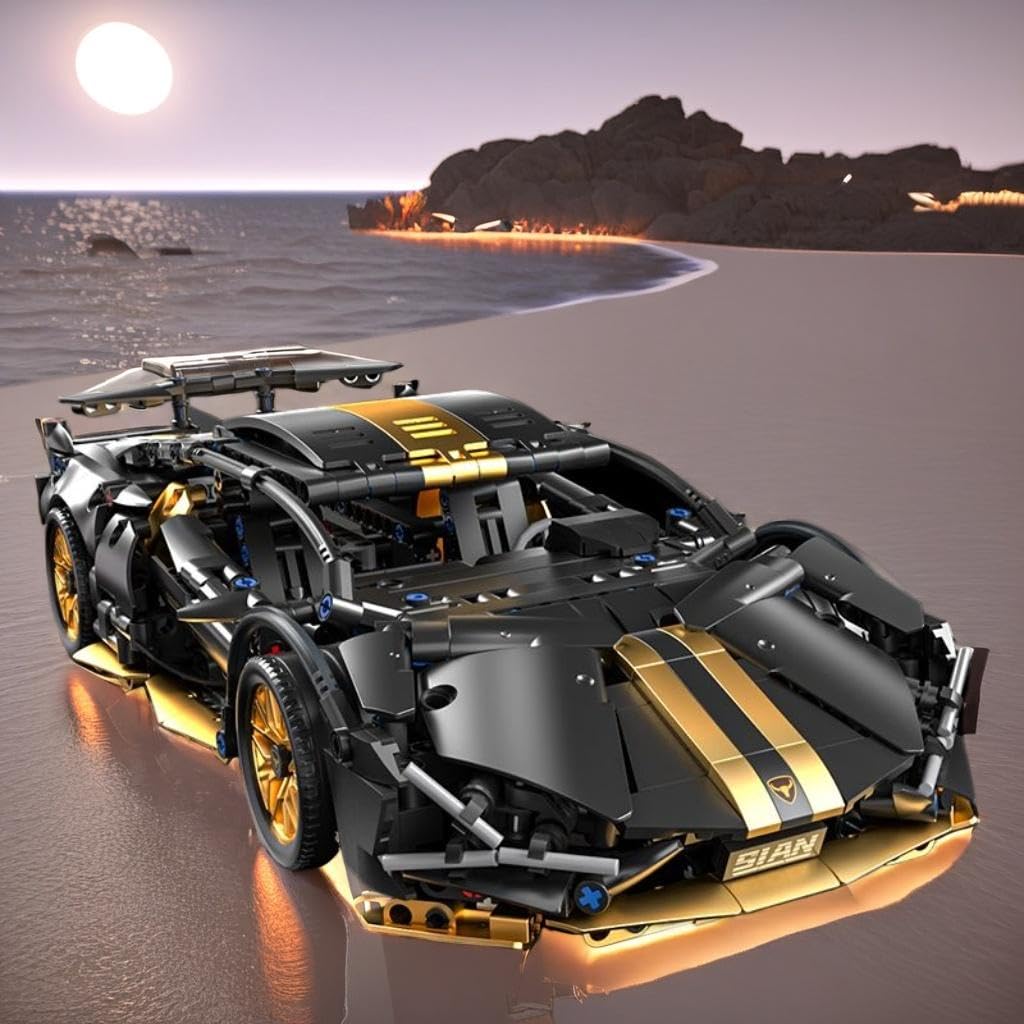 1:14 Building Block Car Set with LED Q384