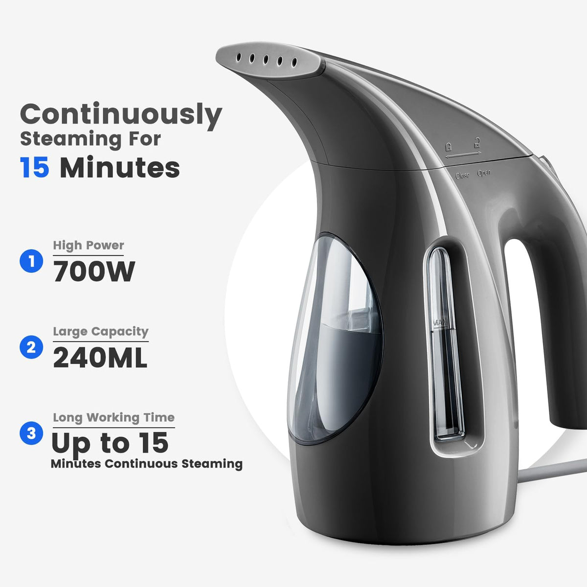 Portable Handheld 240ml 700W Clothes Steamer B43681