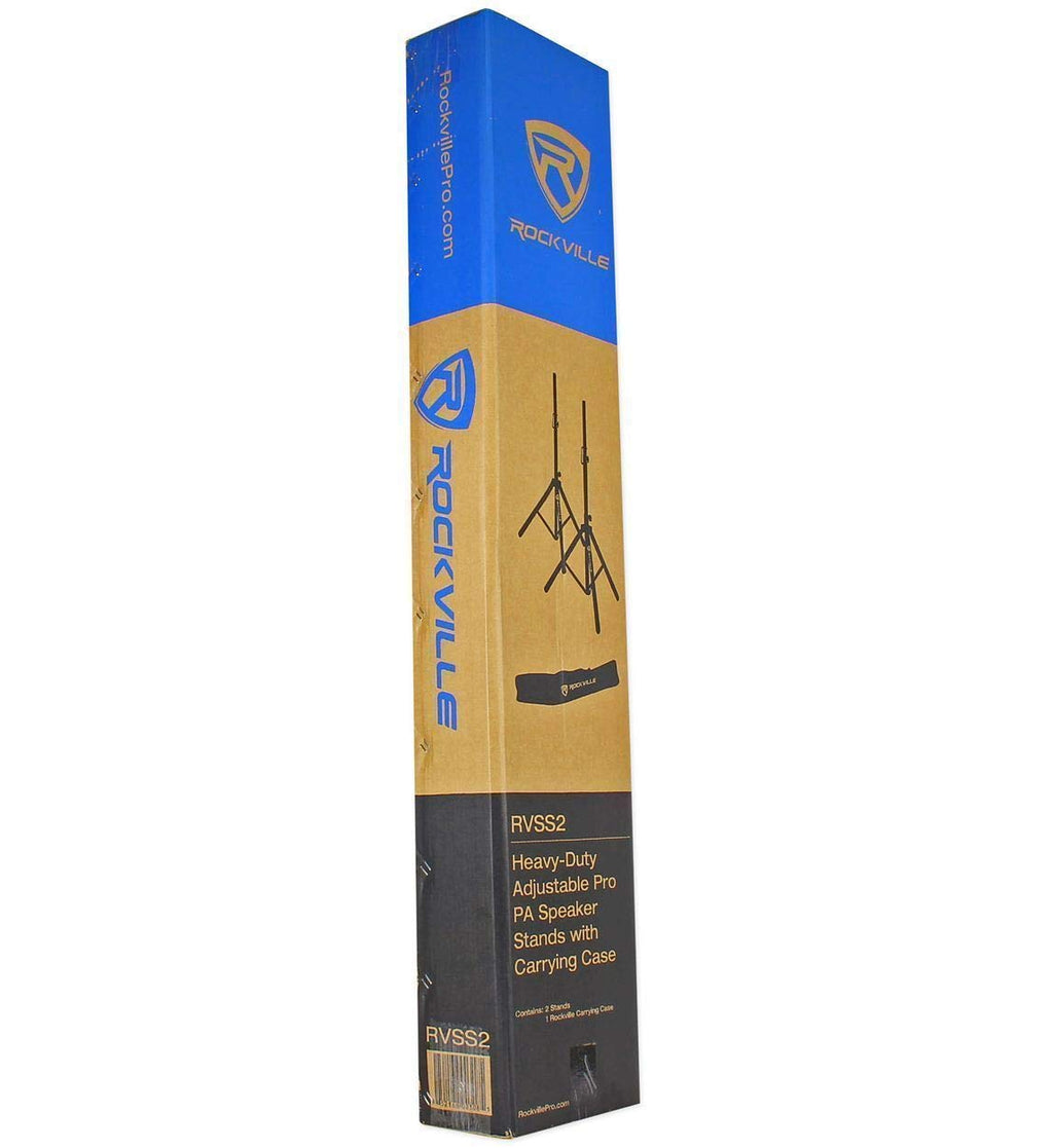 Black Tripod Speaker Stands Pair with Carrying Case R321