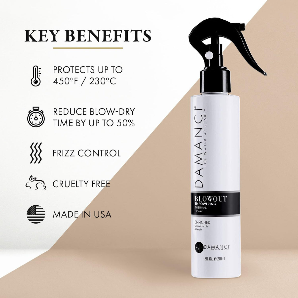 Blowout Spray Heat Protectant Leave in Conditioner 2 pk. 8 oz. B3857