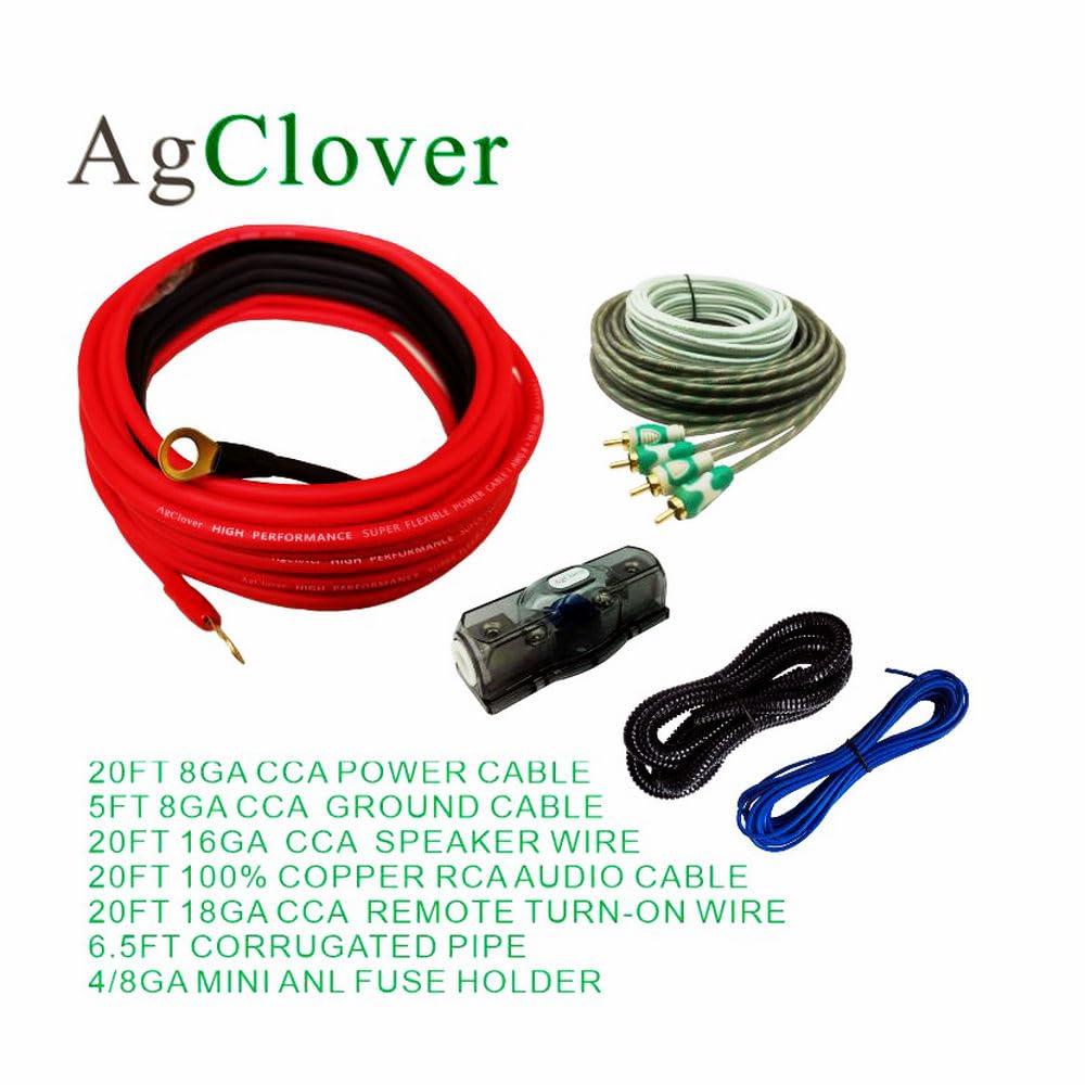 8 Gauge CCA Amplifier Wiring Kit 800W U235