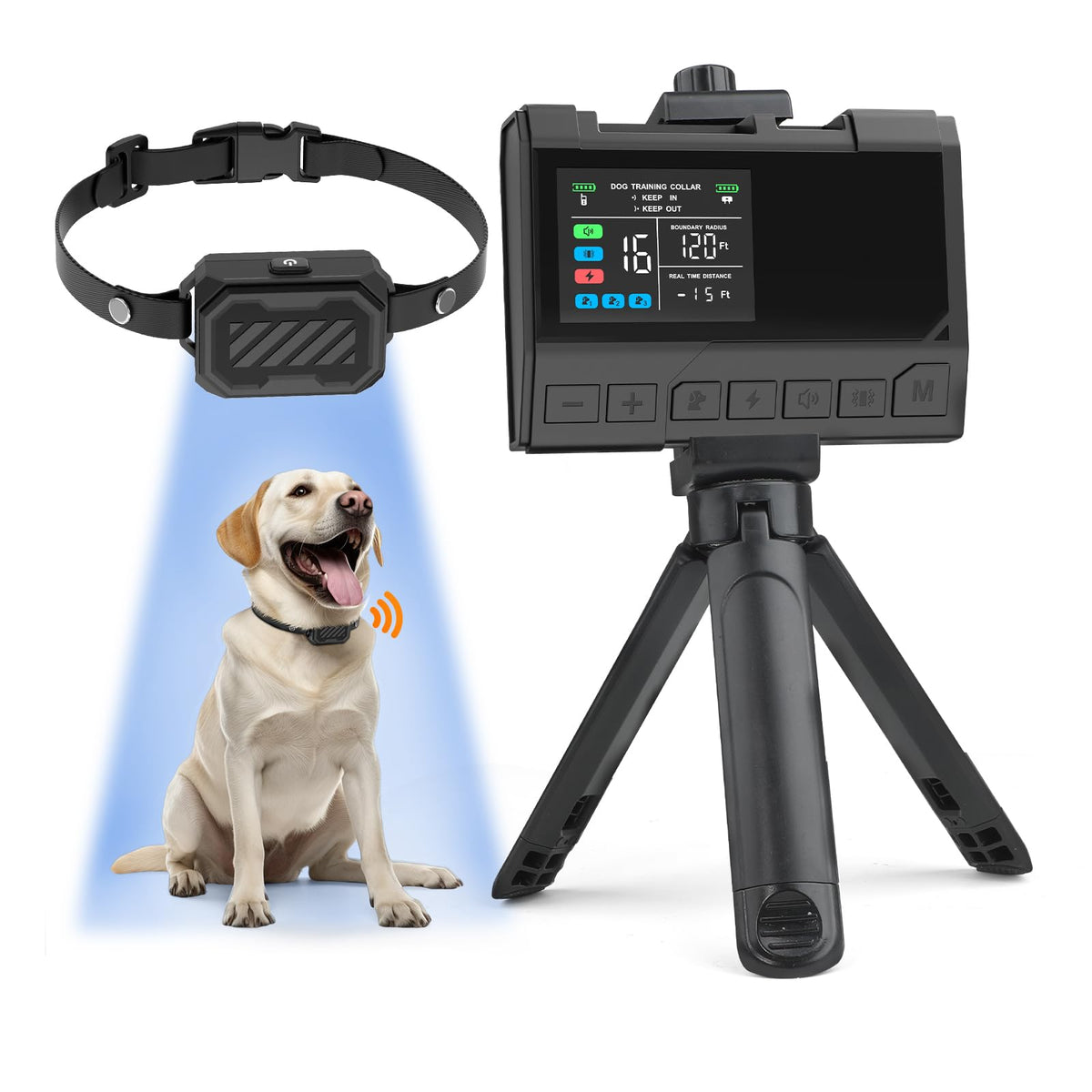 Wireless Dog Fence with Waterproof Collar, Up to 1 Acre V157797