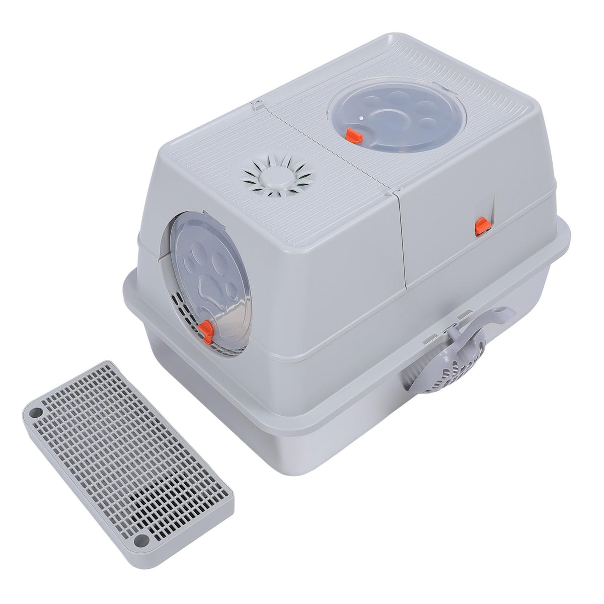 Enclosed Stainless Steel Extra Large Cat Litter Box D645