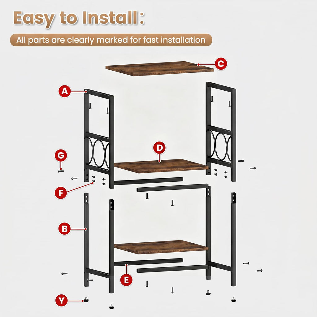 3-Tier Side Table with Adjustable Shelf I596124