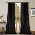 Black Velvet Blackout Curtains 2 Panels G6549
