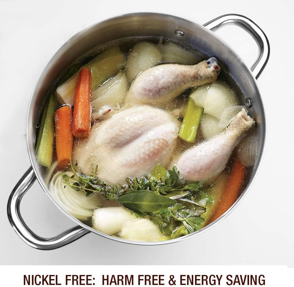 10 Quart Stainless Steel Stock Pot with Glass Lid J8387