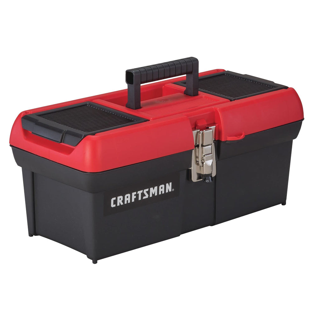 Lockable 16 in. Red Black Tool Box K269347