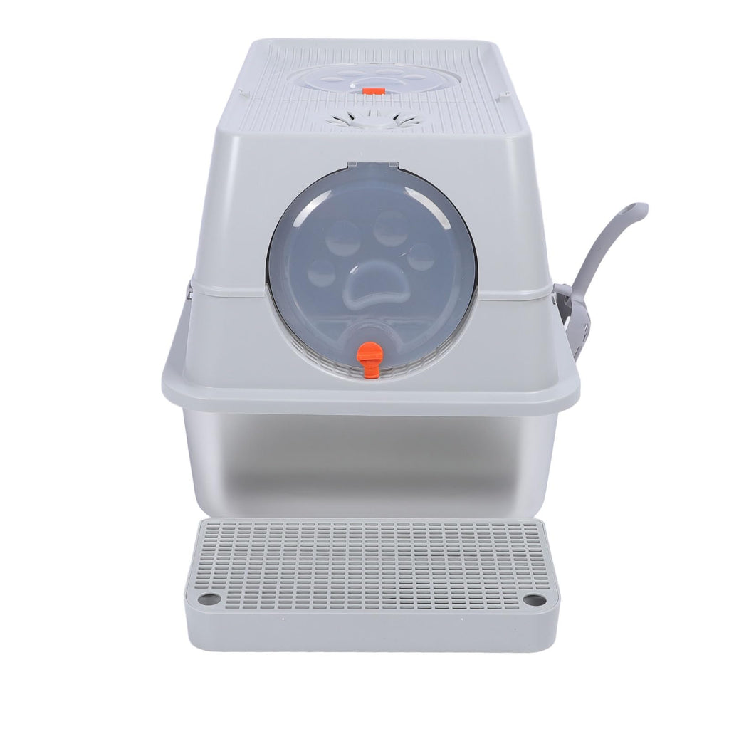 Enclosed Stainless Steel Extra Large Cat Litter Box D645
