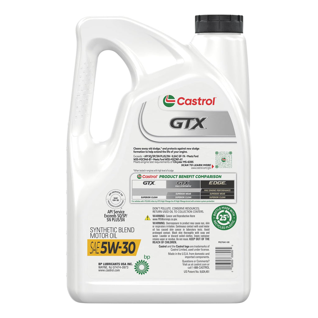 5W-30 Synthetic Blend Motor Oil, 5 Quarts I1319
