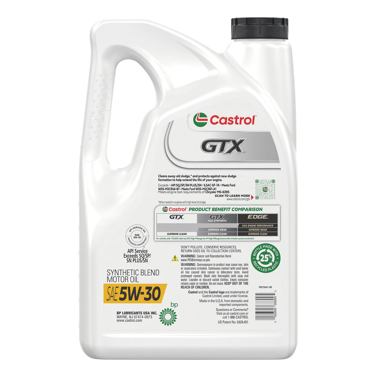 5W-30 Synthetic Blend Motor Oil, 5 Quarts I1319