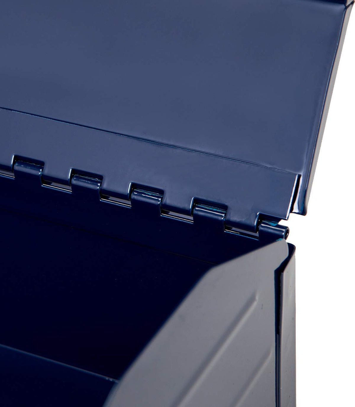 16" Portable Steel Tool Box with Metal Latch Closure, Blue N3357