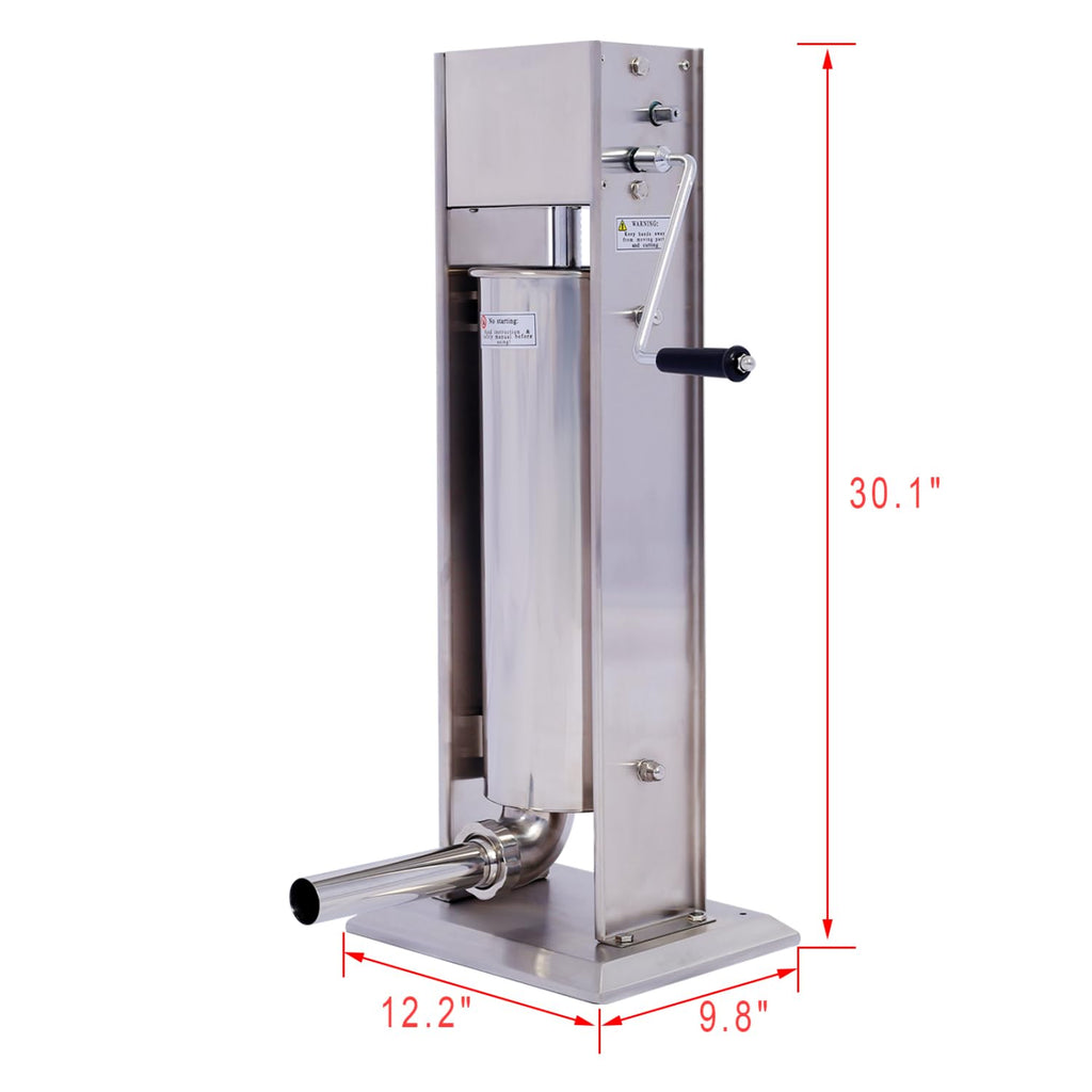 Stainless Steel Vertical Sausage Stuffer 15Lb 4 Nozzles N162