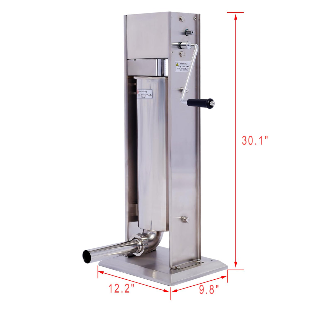 Stainless Steel Vertical Sausage Stuffer 15Lb 4 Nozzles N162