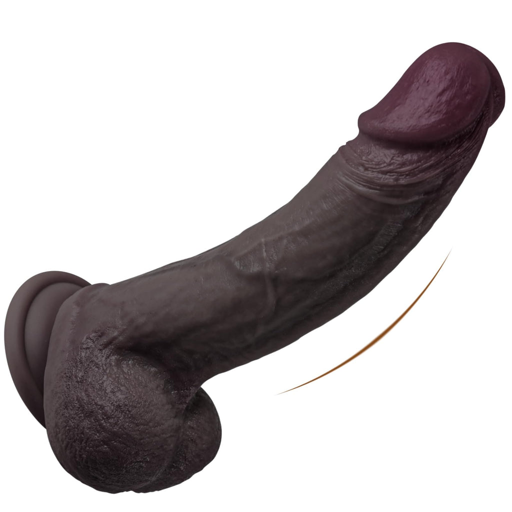 6 Inch Liquid Silicone Black Dildo with Suction Cup G9702