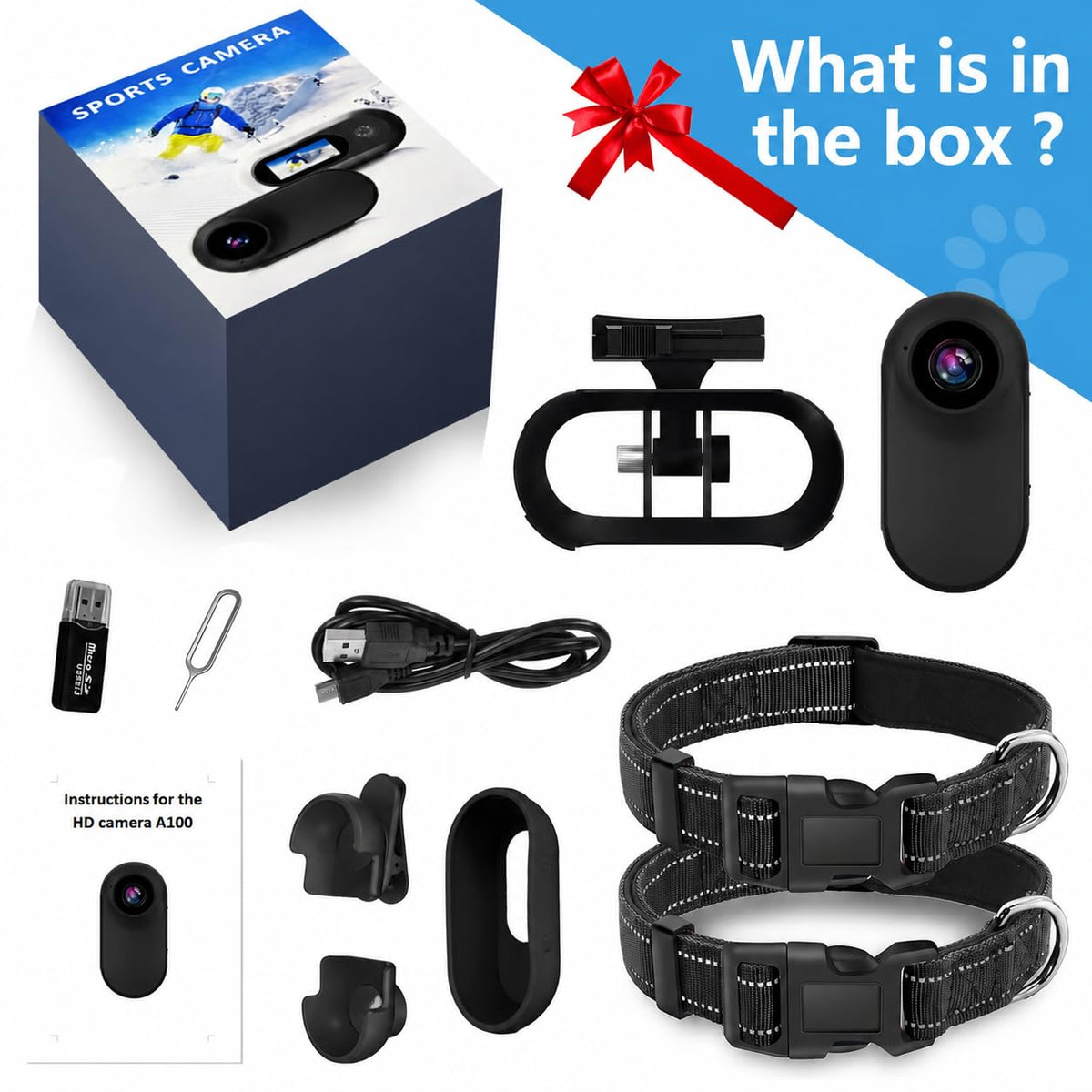 1080P Wireless Mini Pet Camera Collar G24499
