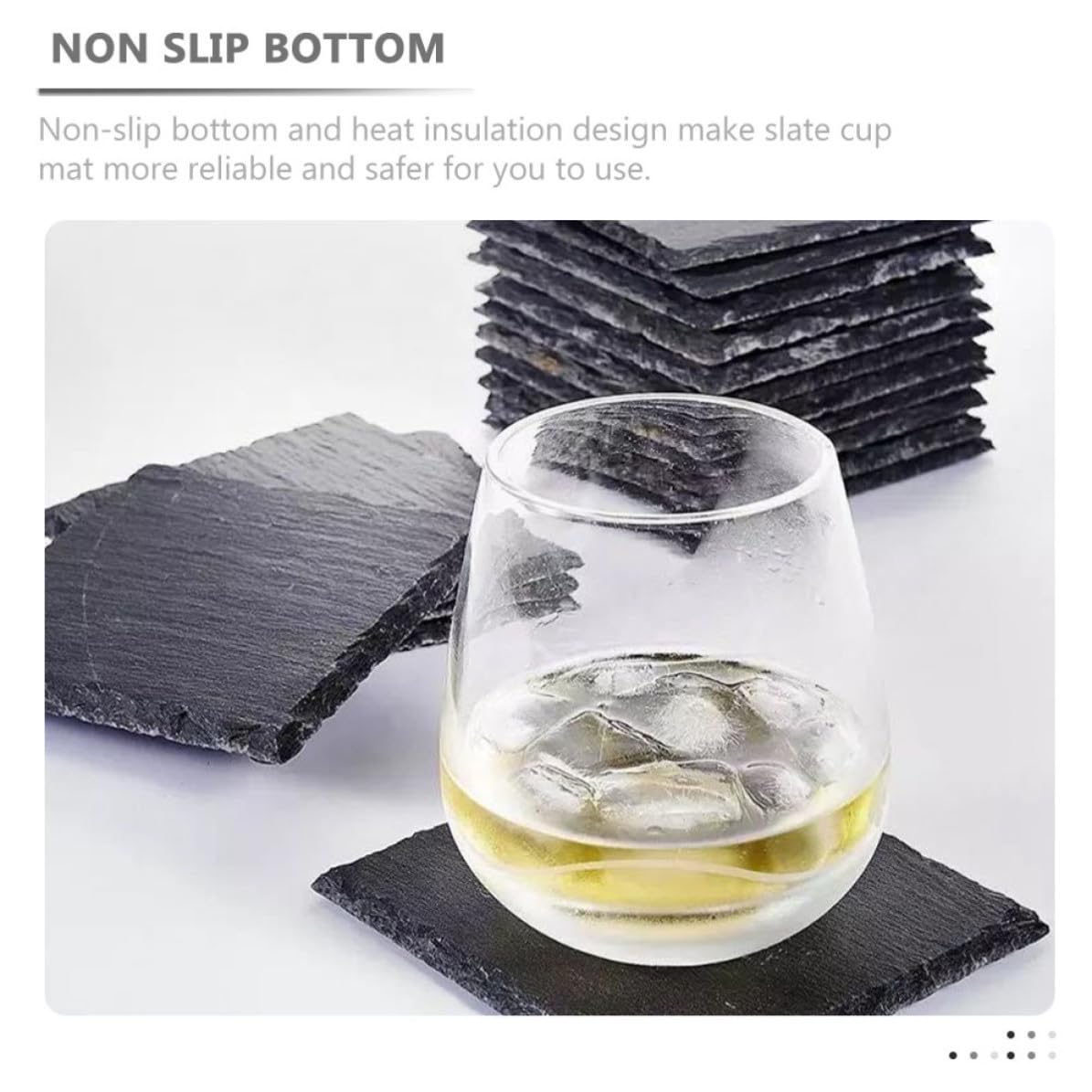 12pcs Natural Stone Table Coasters Q25249