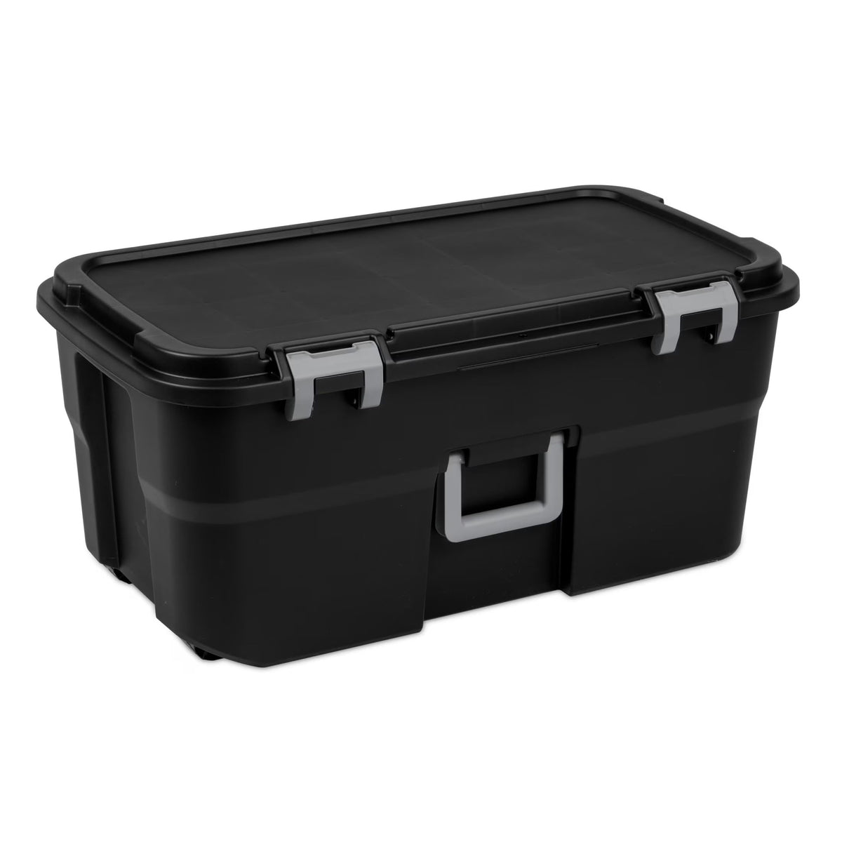 Black 22 Gal Wheeled Plastic Storage Bins U482
