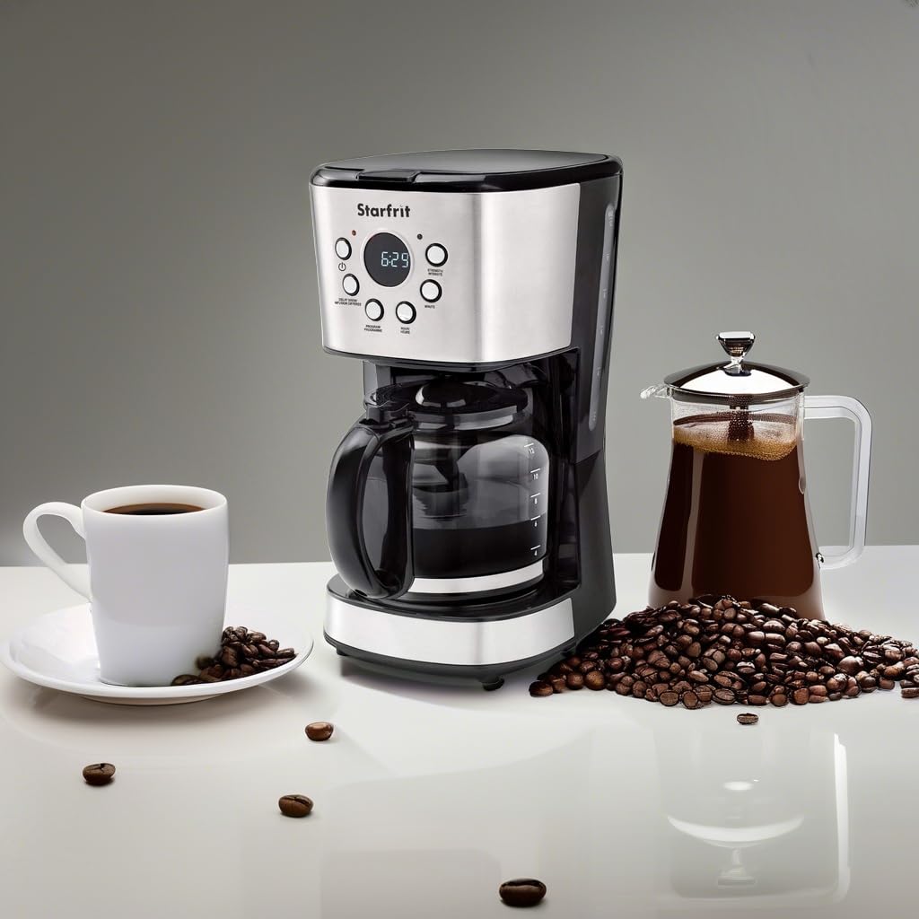 Programmable 12 Cup Stainless Steel Coffee Maker V89517
