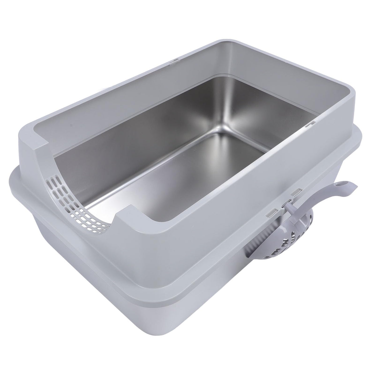 Enclosed Stainless Steel Extra Large Cat Litter Box D645
