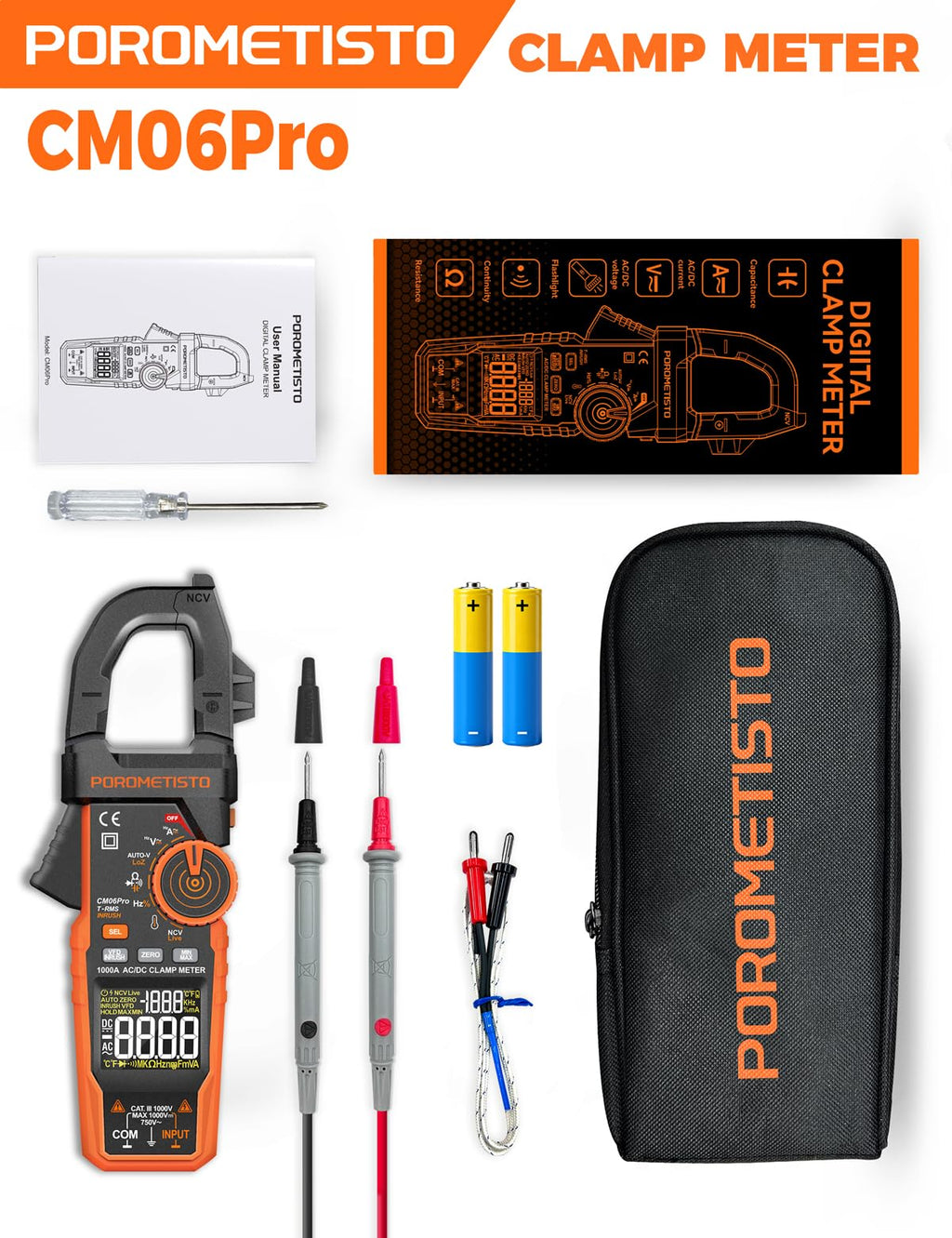 Clamp Meter 6000 Counts 1000A S539