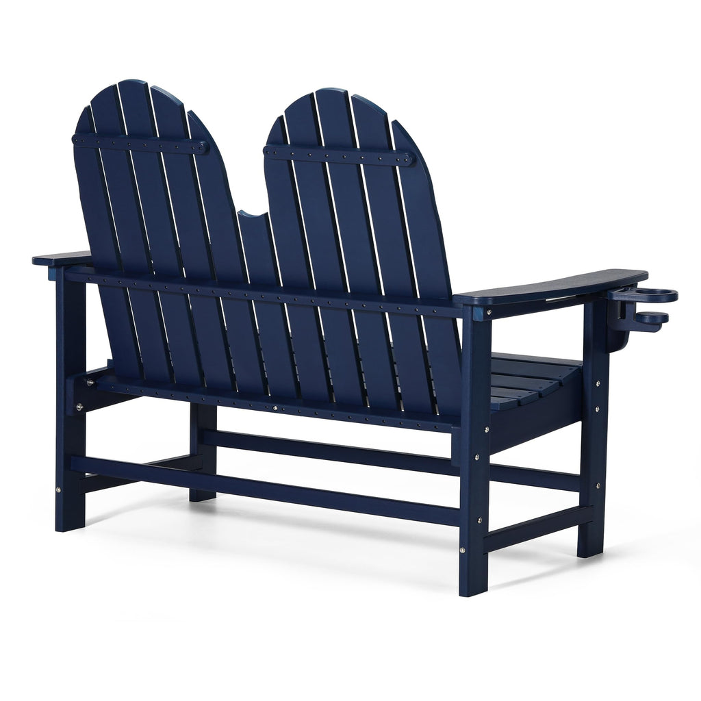 Navy Blue HDPE Adirondack Bench X66603