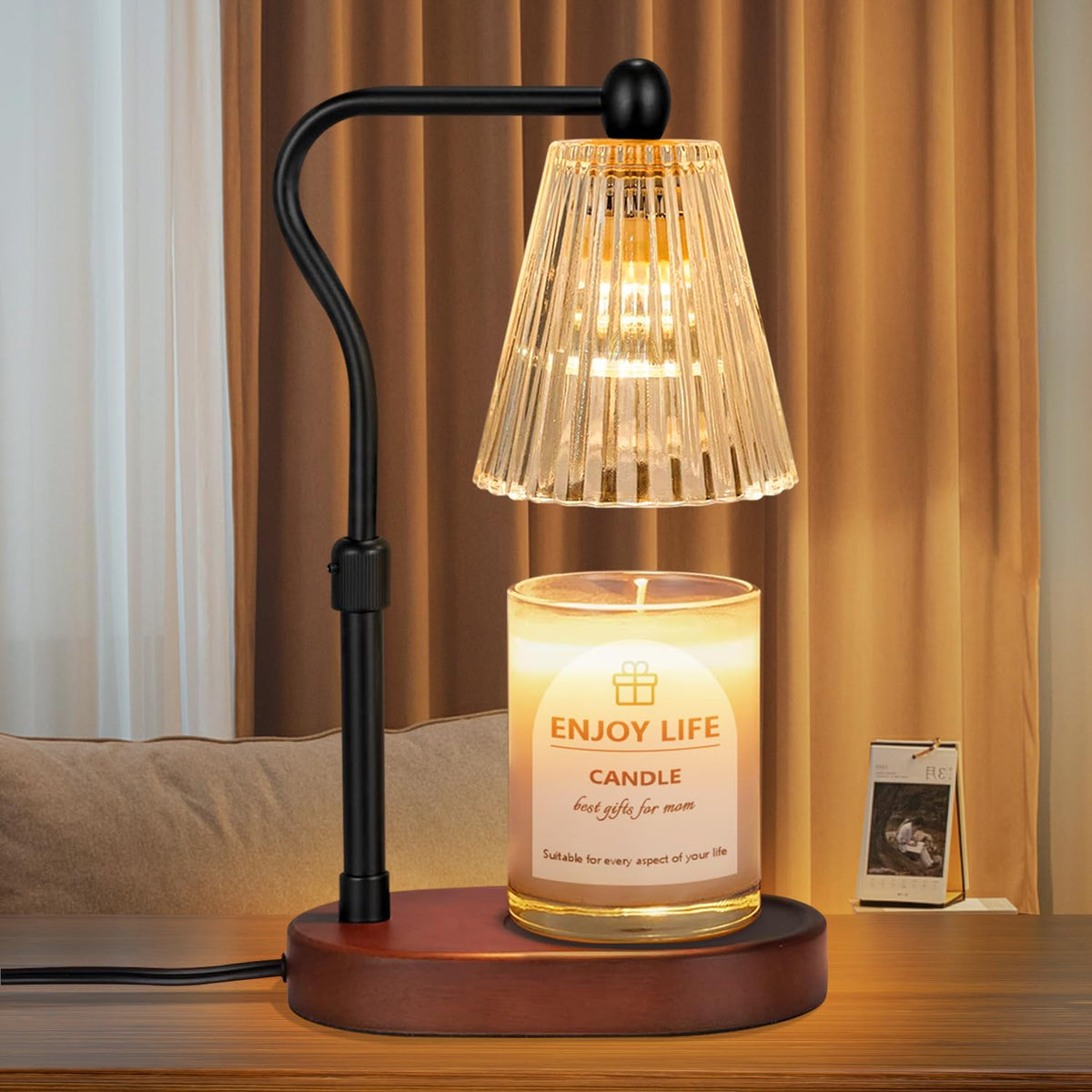Candle Warmer Lamp with Timer Dimmer Adjustable Height I828593
