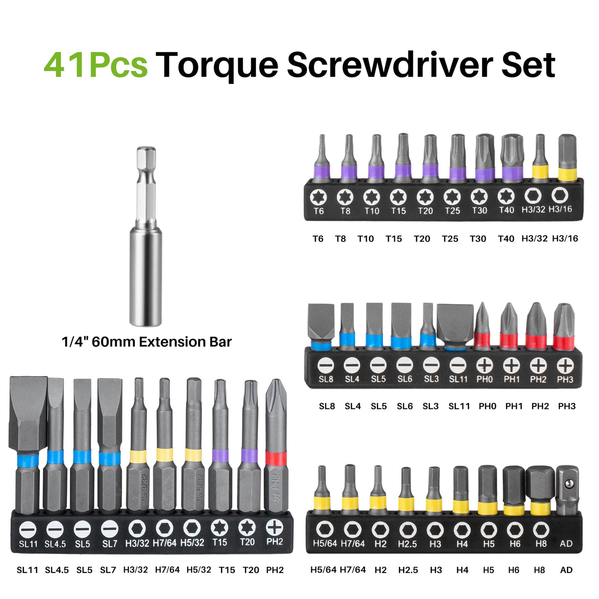 43Pcs Torque Screwdriver W685800