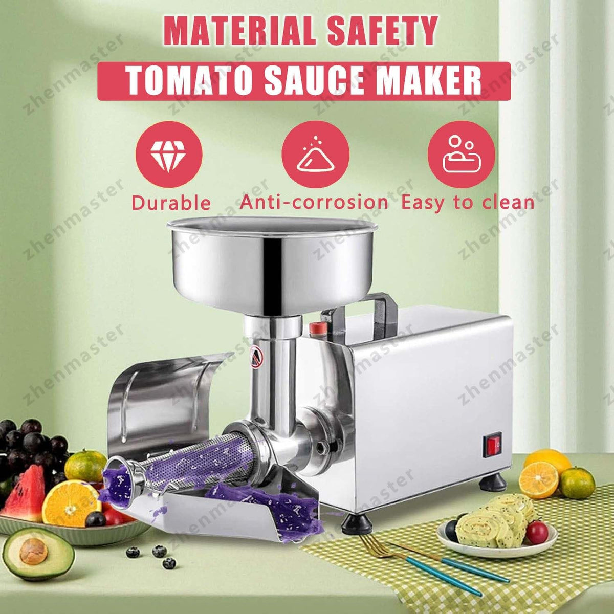 450W Stainless Steel Electric Tomato Strainer J44979