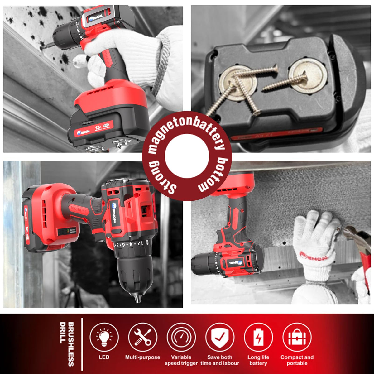 Cordless Drill Set with Battery and Charger J15079