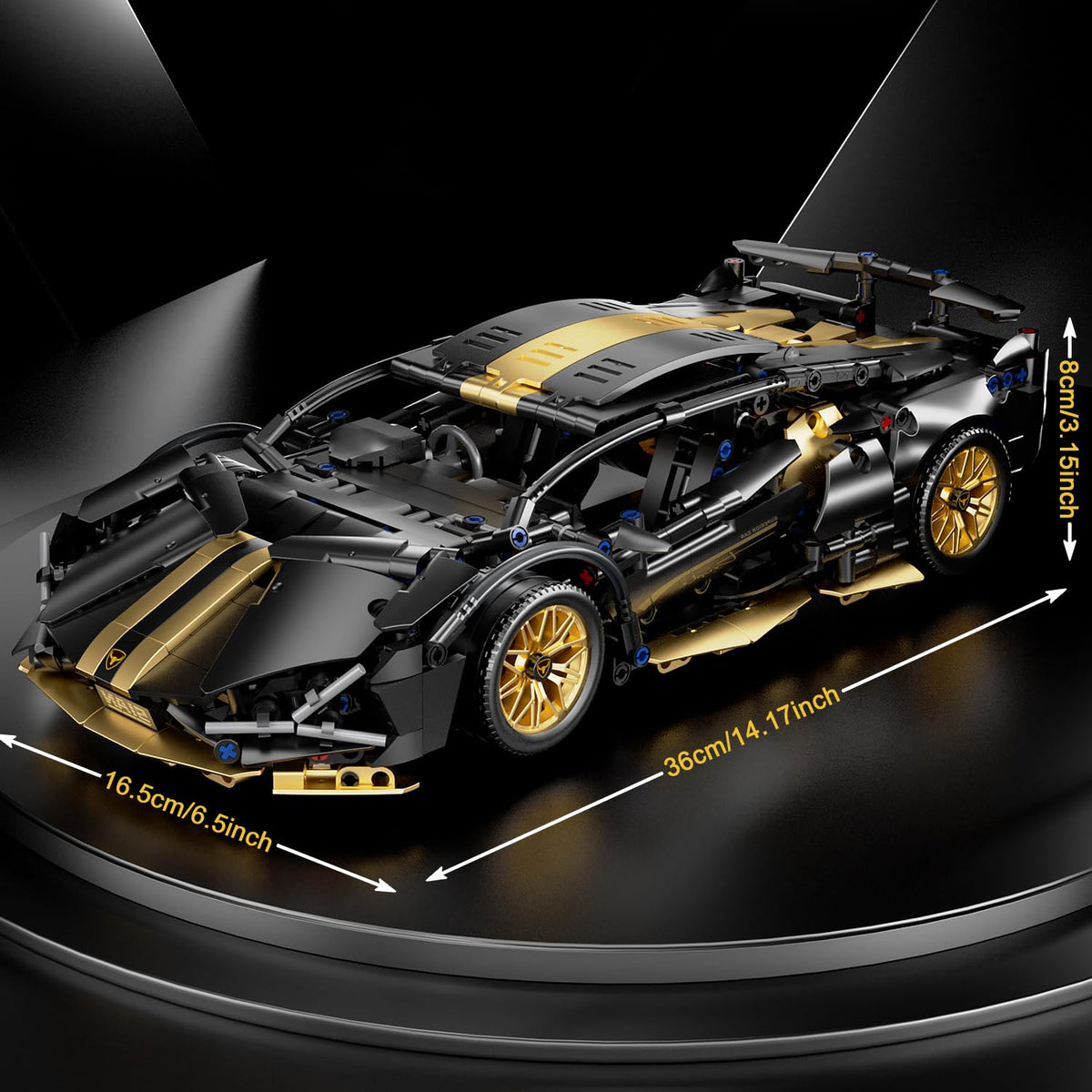 1:14 Building Block Car Set with LED Q384
