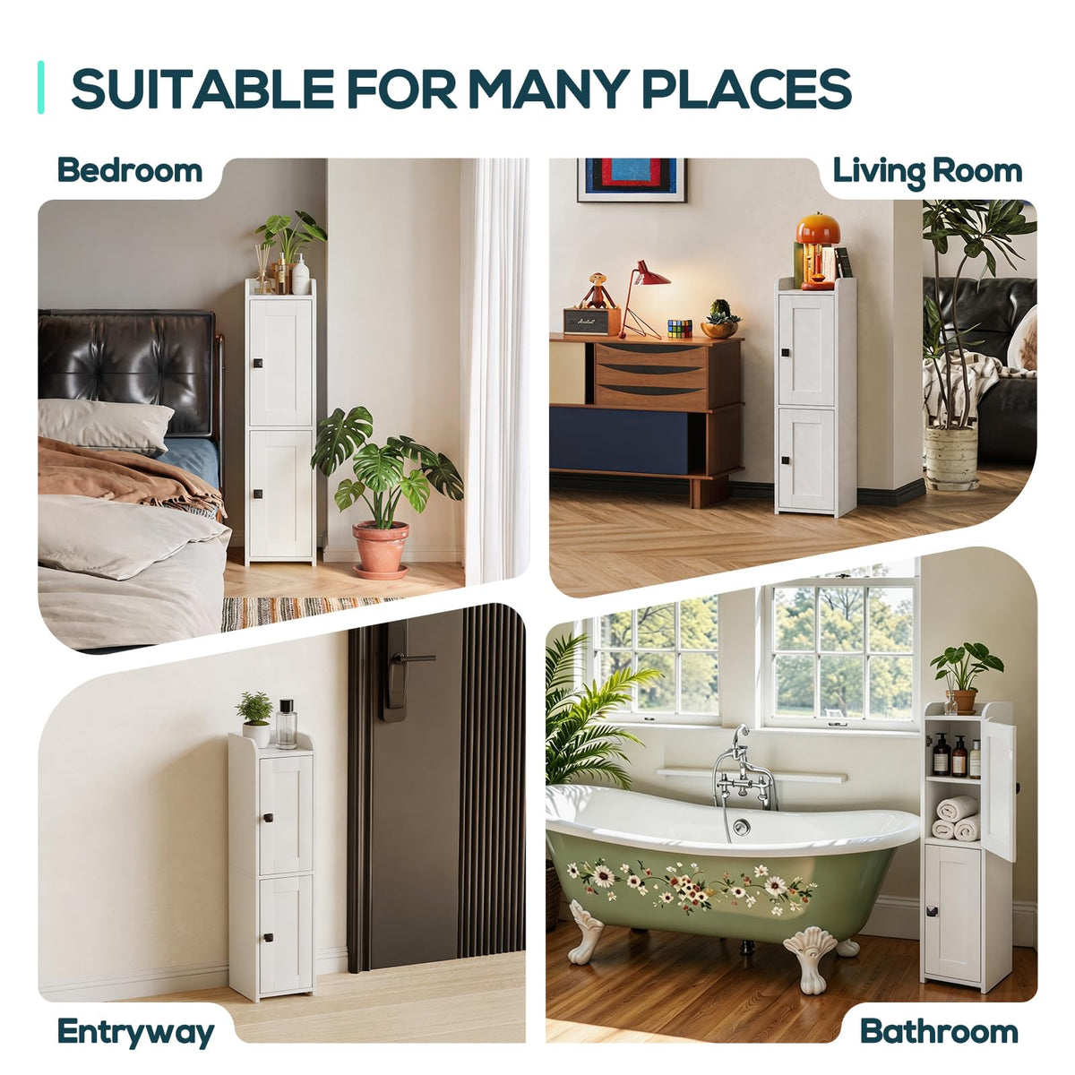 Small Bathroom Storage Cabinet with 2 Doors R23465