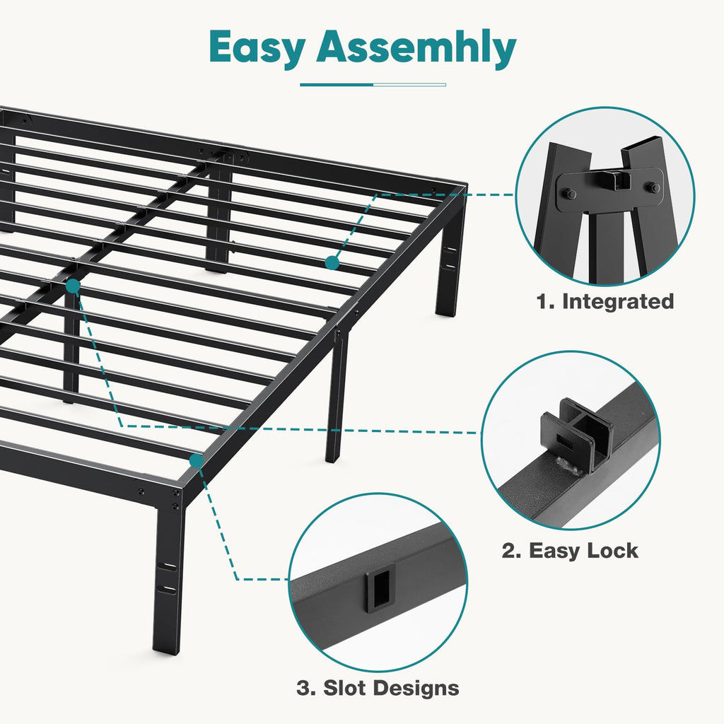 Queen 18 Inch Metal Platform Bed Frame X437050