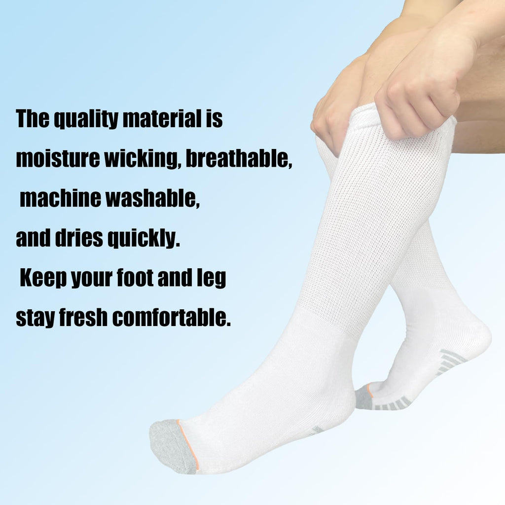 White Walking Boot Socks E849