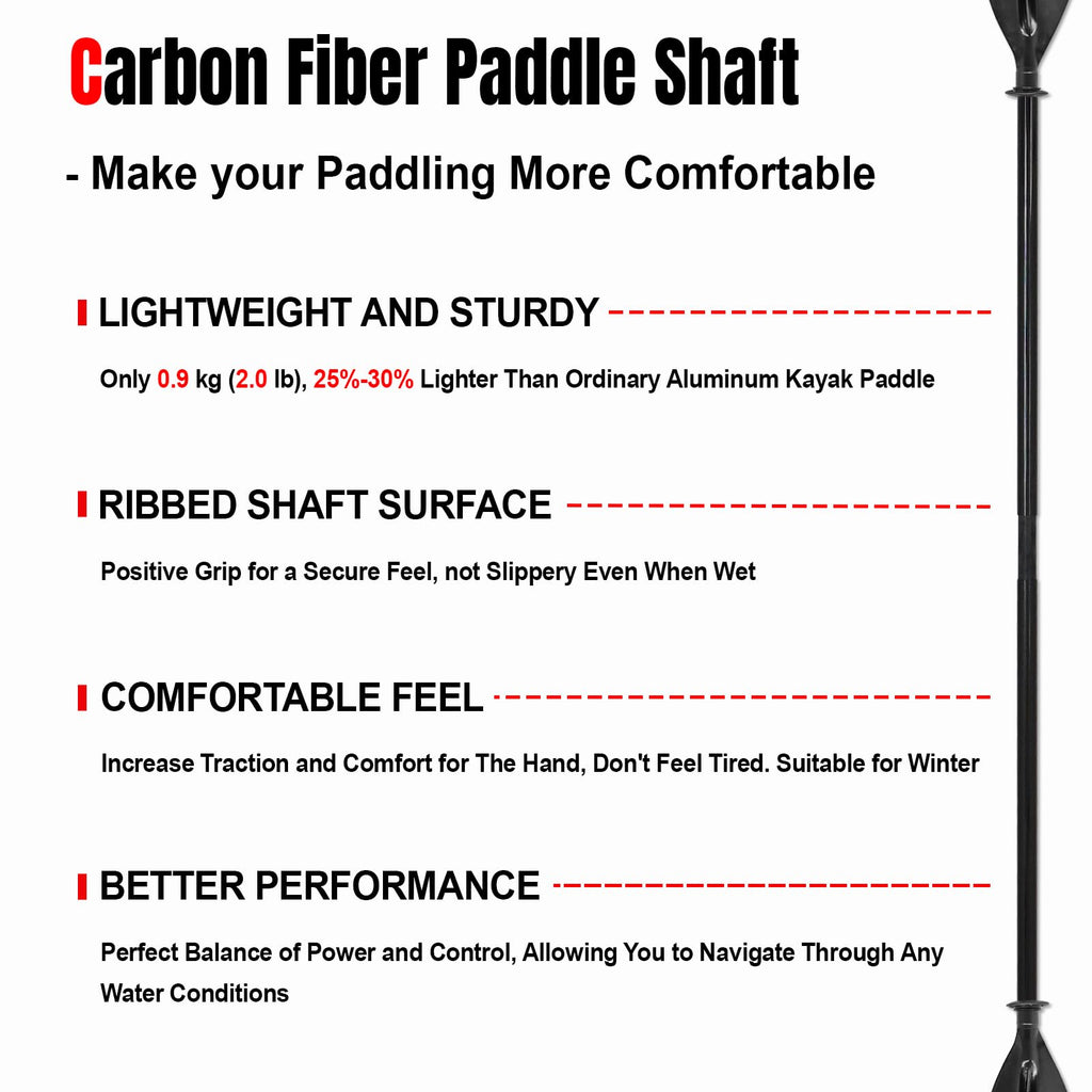 Adjustable Lightweight Carbon Fiber Kayak Paddle R745862