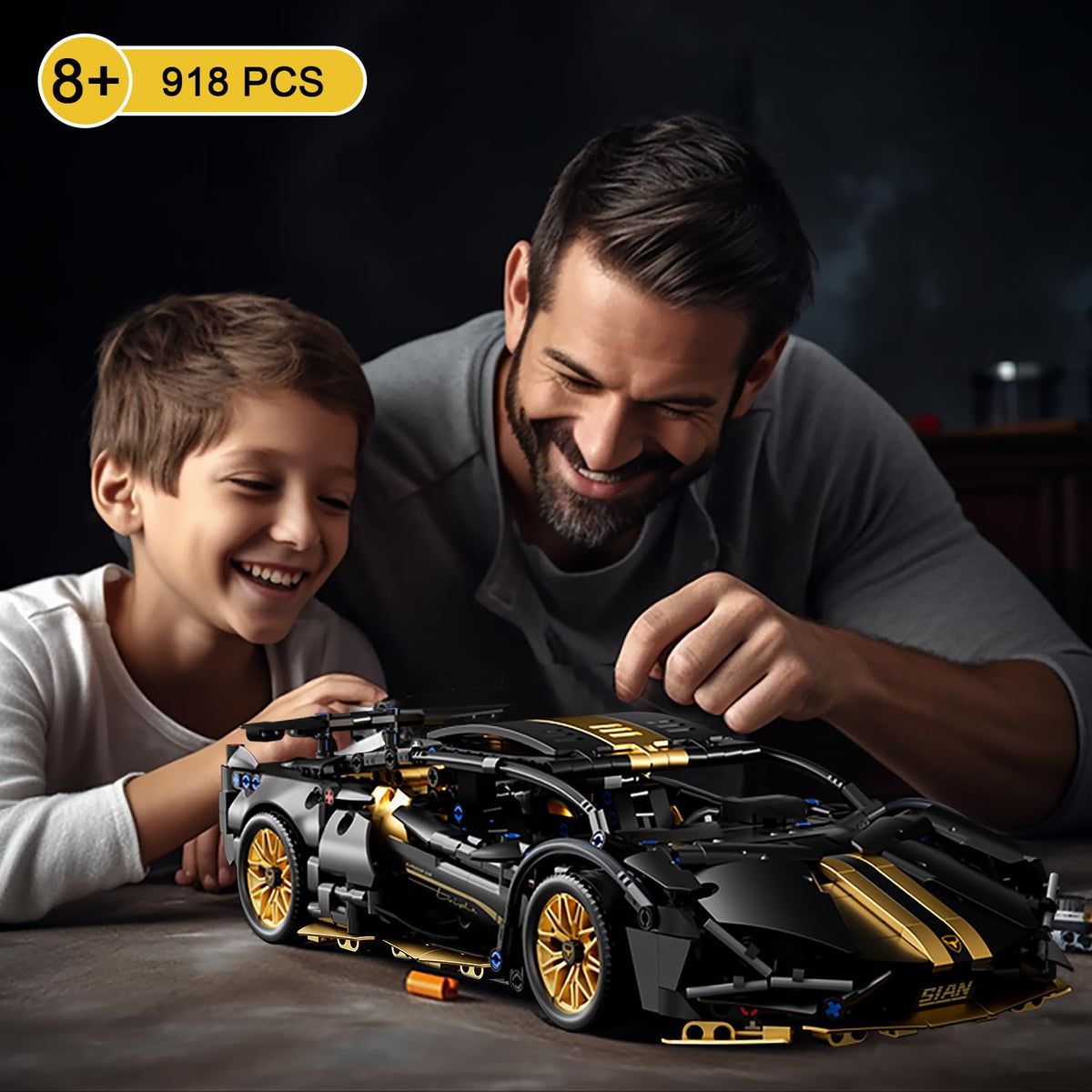 1:14 Building Block Car Set with LED Q384